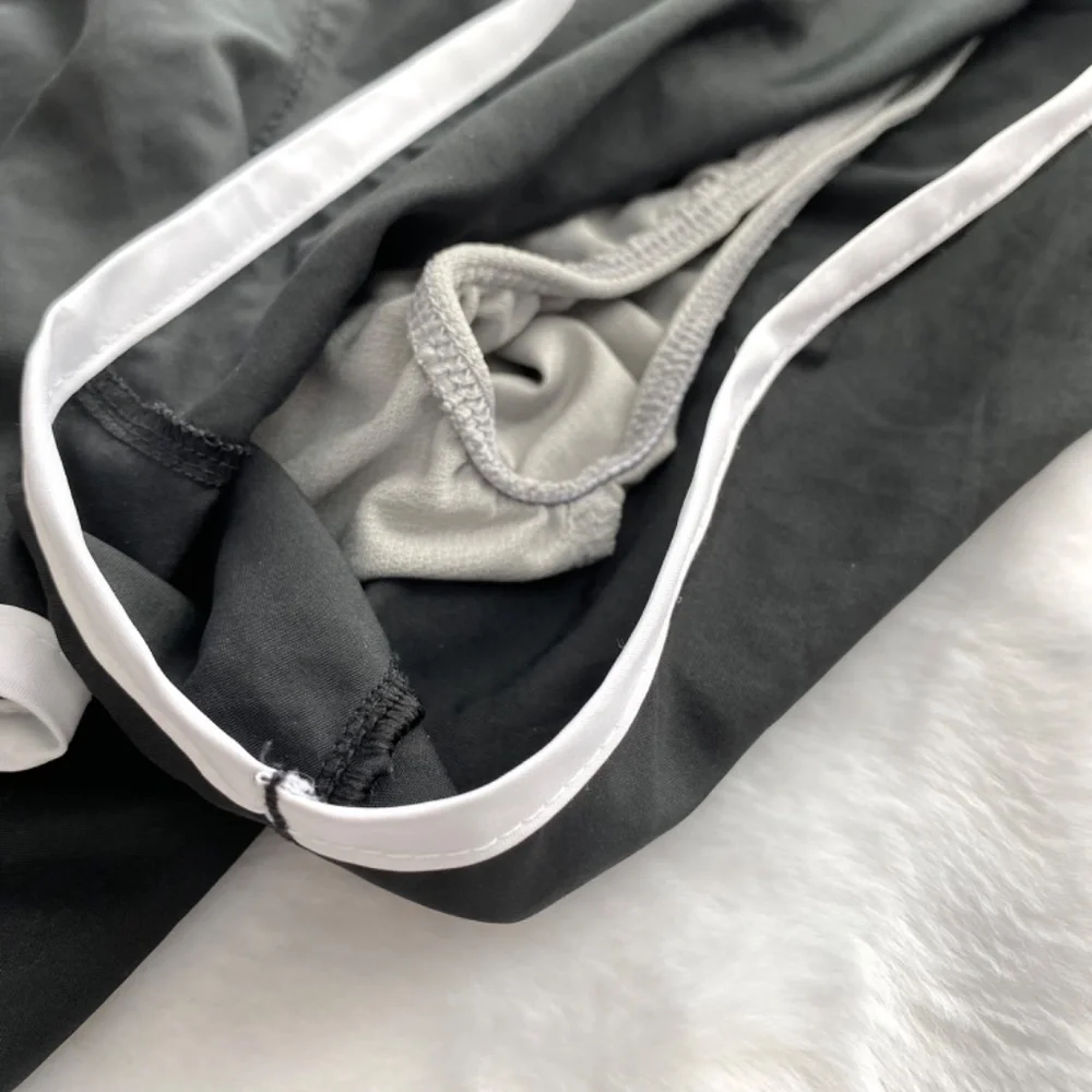 Nike Dri-Fit Running Shorts in Black and White - Picture 5 of 13